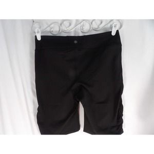 Galam Womens Black High Waisted Pull On Activewear Athletic Shorts Size XL